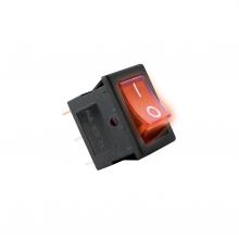 AKV 01 - Osvetlený kolískový vypínač, 12V, 1 el.obvod, červený