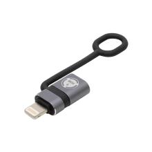 USBCA4 - LIGHTNING vidlica - USB-C zásuvka, kovová redukcia