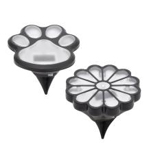 MX674 - Solárne záhradné svietidlo, labka, kvet, 12 ks / displej, 1 teplá biela LED