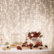 DLF200WW - LED svietiaci záves, 1x2 m / 200 LED, spojovateľný, teplá biela
