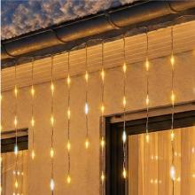 KKF1200D20M - LED žiariaci svetelný záves, cencúle, na vonkajšie použitie, 1200 DOT LED (blikajúce studené biele medzi teplými bielymi svetlami)