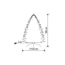 KMF4LED180 - Umelý vianočný stromček s LED osvetlením, výška 180 cm