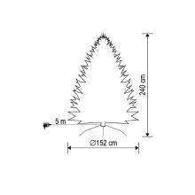 KMF4LED240 - Umelý vianočný stromček s LED osvetlením, výška 240 cm
