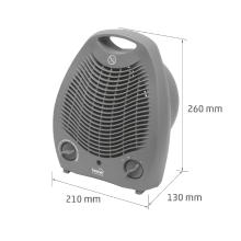 FK1M - Ohrievač, ventilátorový, sivá, 2000 W