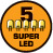 5 szuper fényes LED